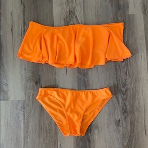 Orange Off the Shoulder Bikini